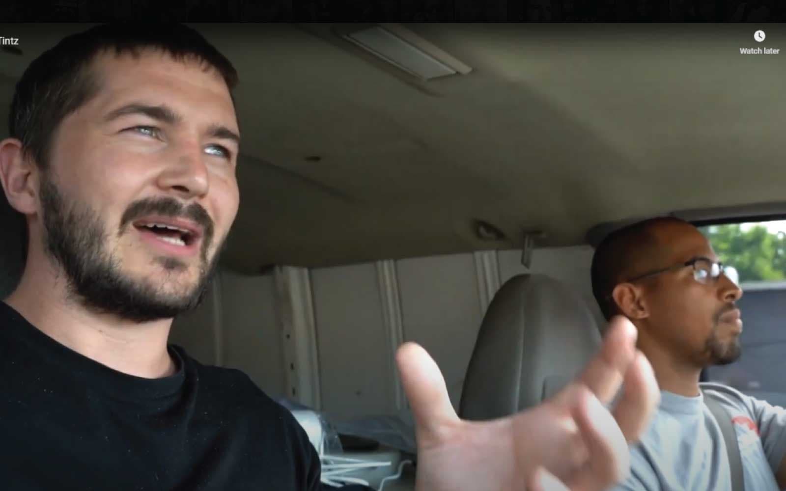 Elliot Baker training on the road